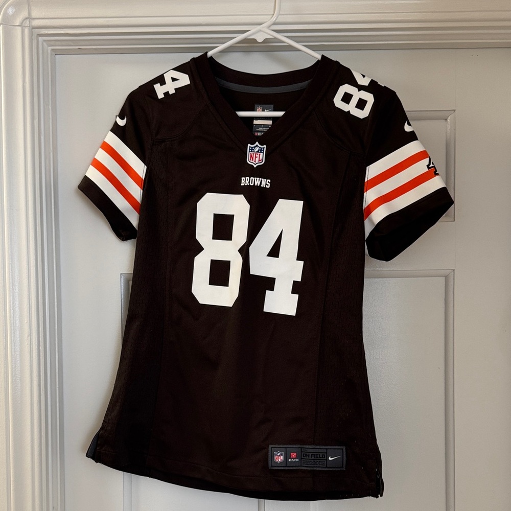NFL Browns Women's #84 Football Jersey - Brown, White & Orange
